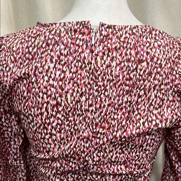 Women's Red Patterned Dress - Picture 5 of 5